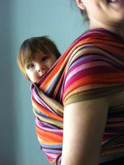 PAXbaby Woven Wrap sling Inara's rainbow