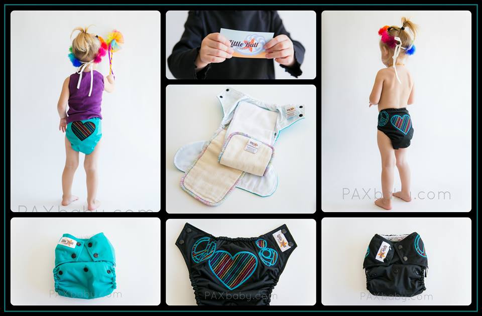 PAXbaby Exclusive Little Butt Diapers Wear Your Love *midnight* *teal* cloth diapers wrap scrap Atitlan heart #babycate collage