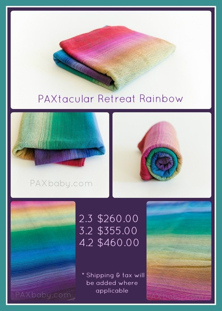 PAXbaby_fairy river_handwoven_rainbow_PAXtacular retreat rainbow_ISO Angel