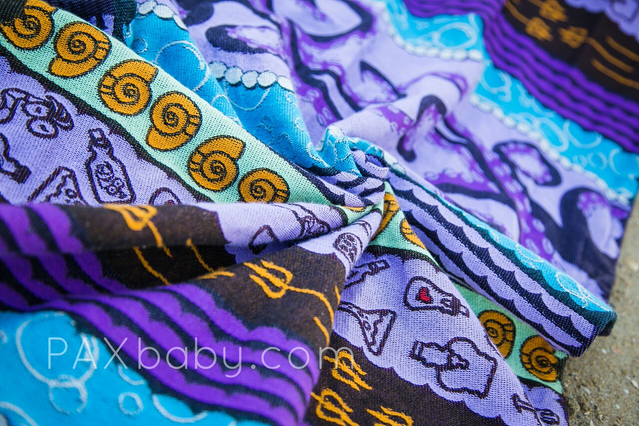 PAXbaby Natibaby Exclusive Poor Unfortunate Souls Woven Wrap baby carrier babywearing 2