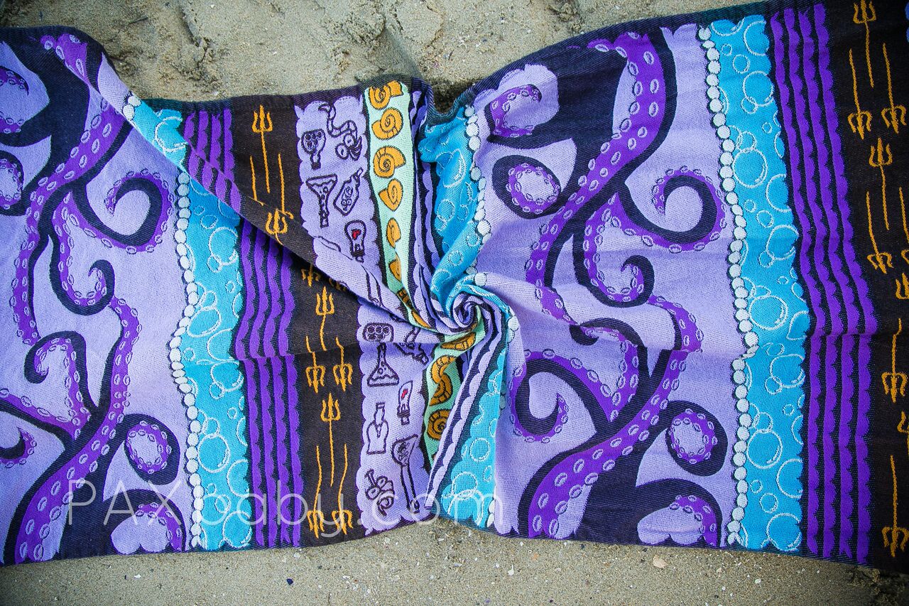 PAXbaby Natibaby Exclusive Poor Unfortunate Souls Woven Wrap baby carrier babywearing 3