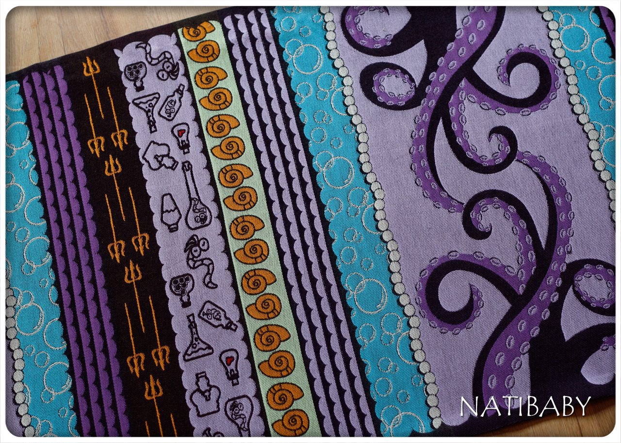 PAXbaby Natibaby Exclusive Poor Unfortunate Souls woven wrap Ursula bubble octopus baby carrier babywearing